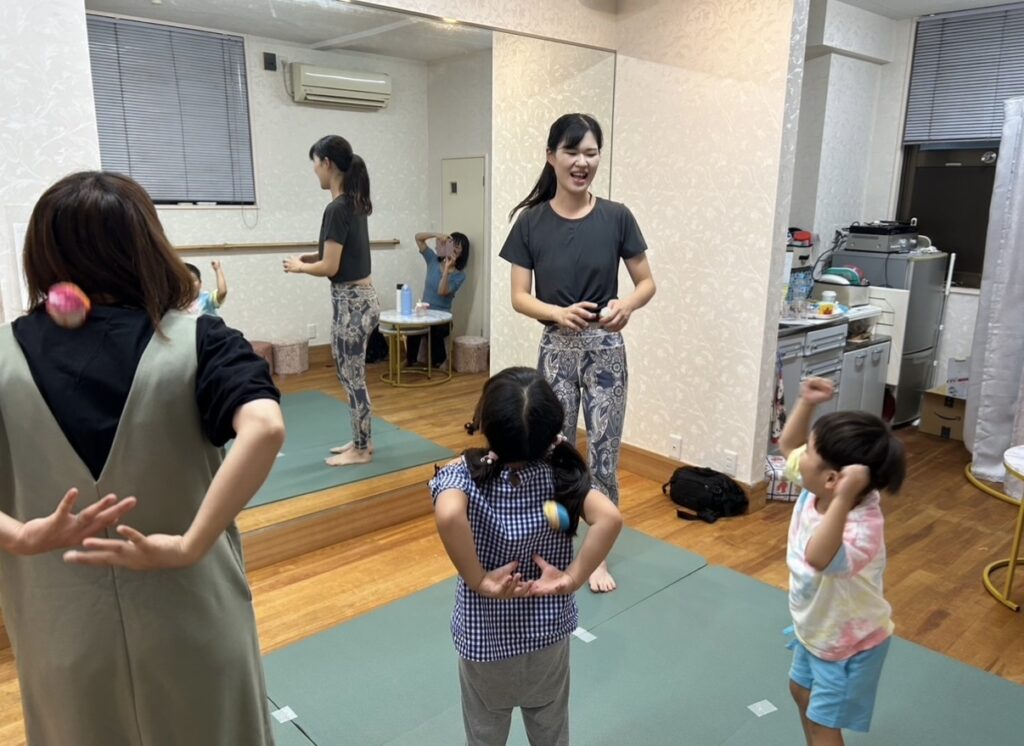 お手玉キャッチで遊んだよ！