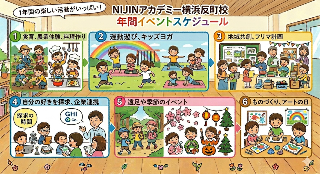 NIJINアカデミー横浜反町校の年間イベント