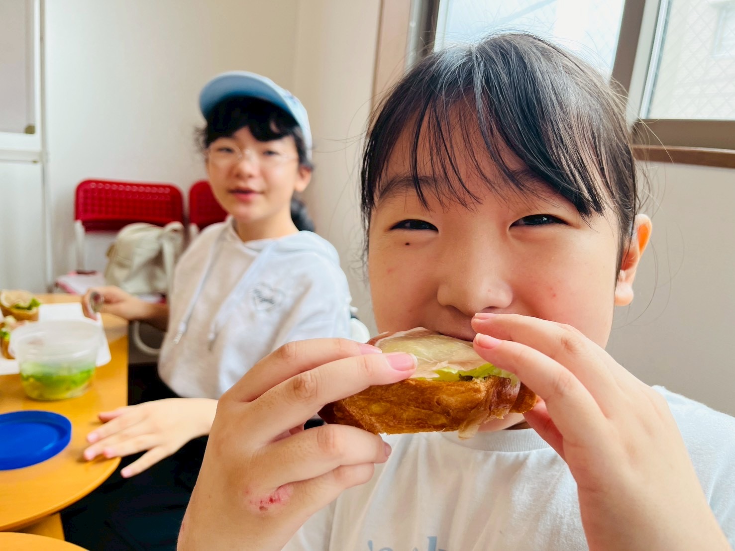 笑顔の生徒
