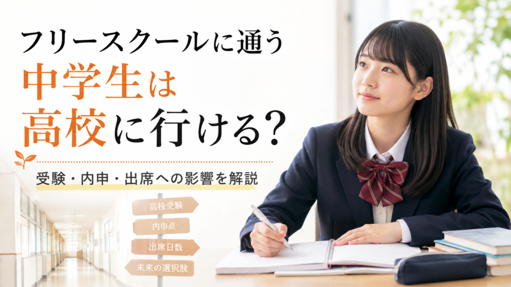 フリースクールに通う中学生は高校に行ける？受験・内申・出席への影響を解説