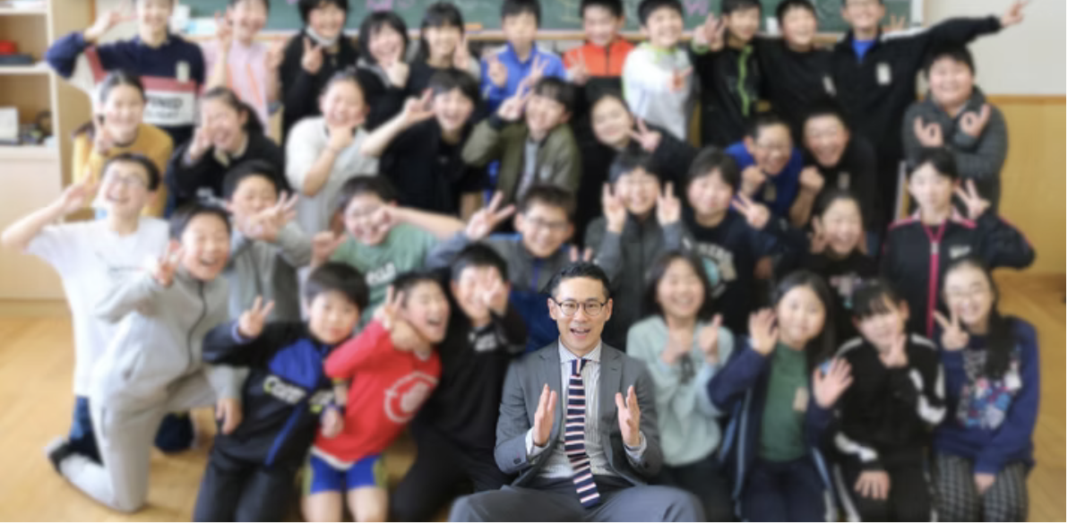 子どもたちと星野校長