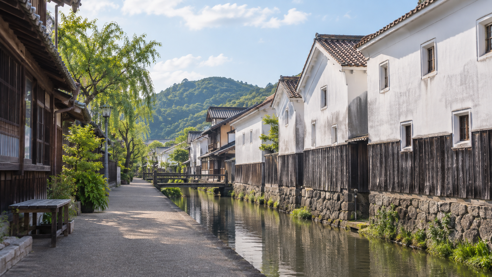 倉吉市の自然と街の景色