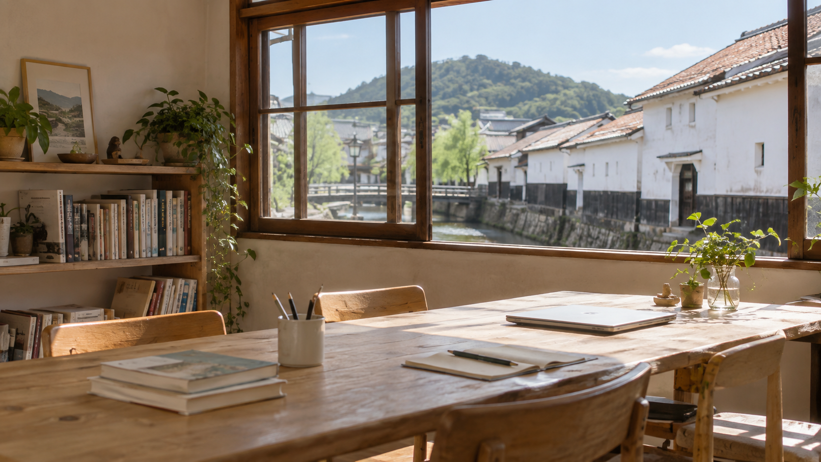 倉吉市の学びの場をイメージした明るい部屋