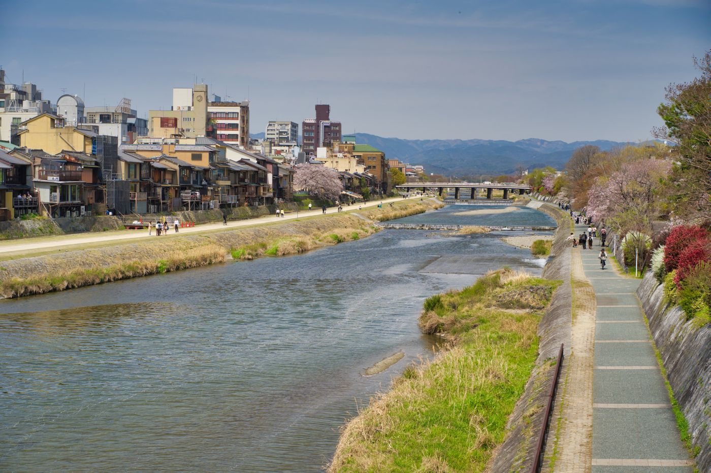 川沿いの遊歩道