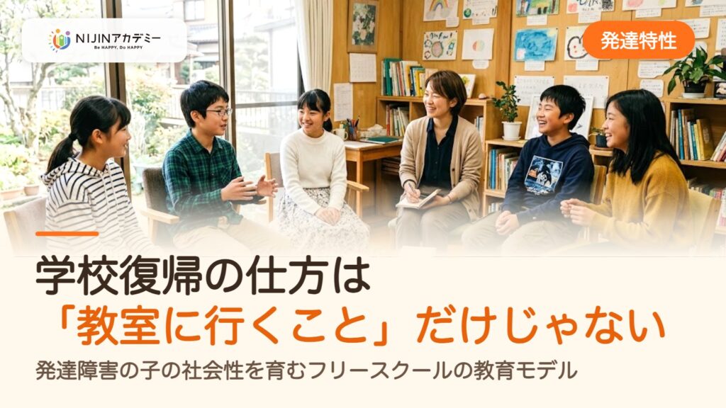 学校復帰の仕方は「教室に行くこと」だけじゃない。発達障害の子の社会性を育むフリースクールの教育モデル