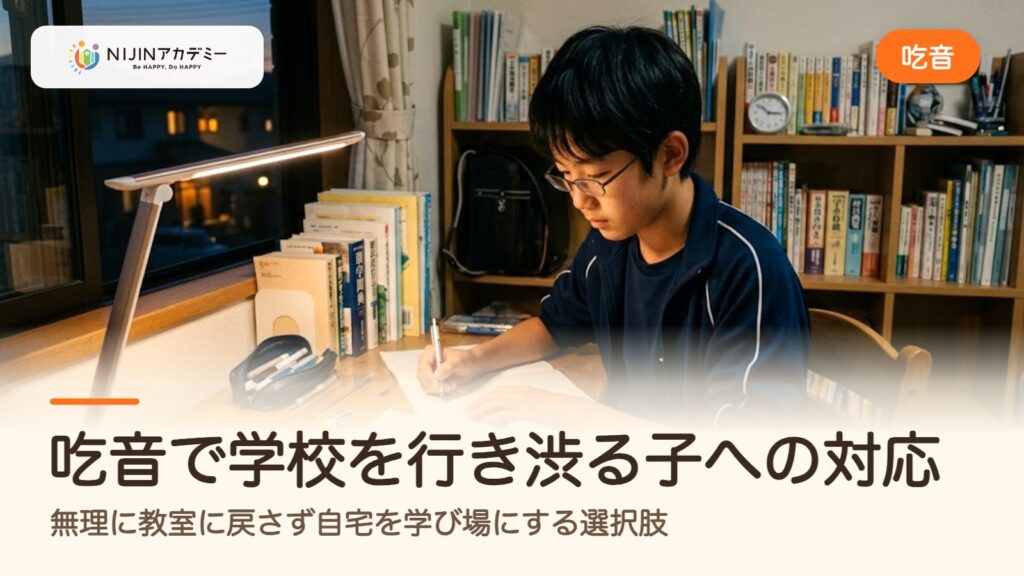 吃音で学校を行き渋る子への対応｜無理に教室に戻さず自宅を学び場にする選択肢