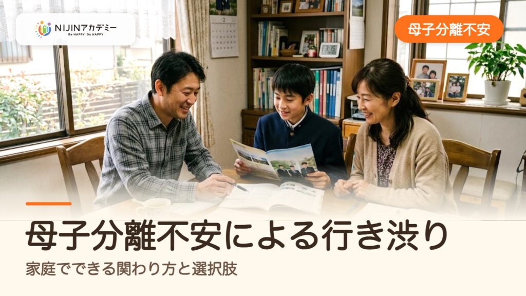 母子分離不安による行き渋り｜家庭でできる関わり方と選択肢