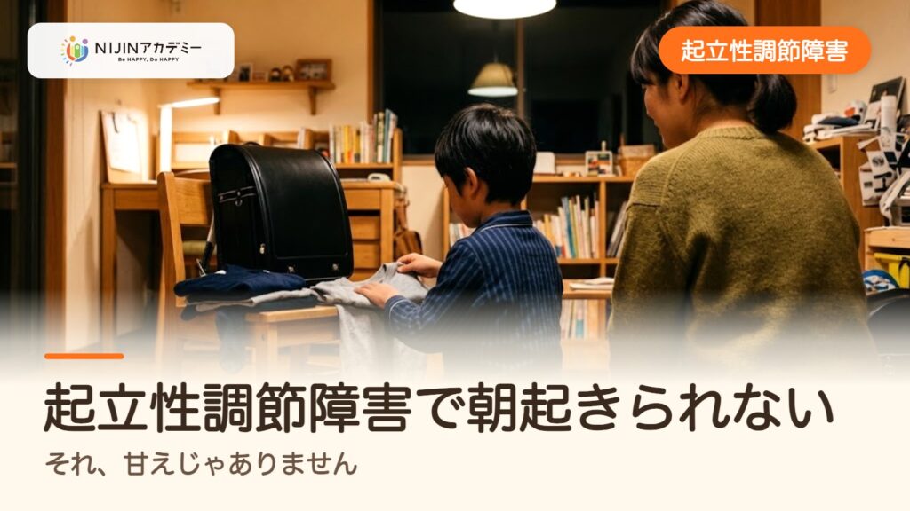 起立性調節障害で朝起きられない｜それ、甘えじゃありません