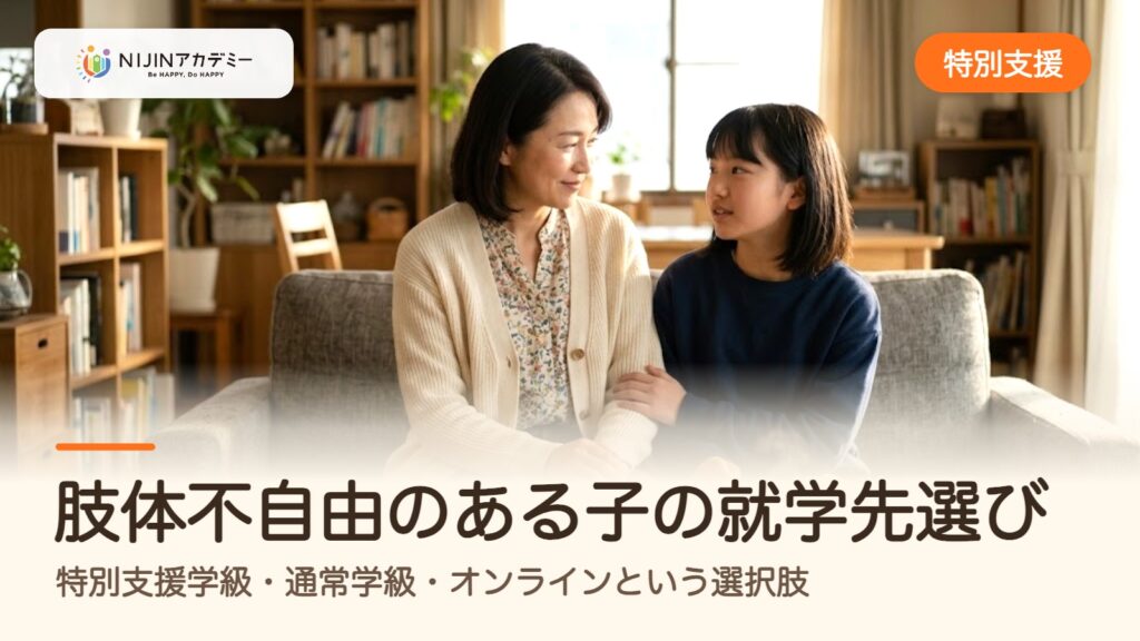 肢体不自由のある子の就学先選び——特別支援学級・通常学級・オンラインという選択肢