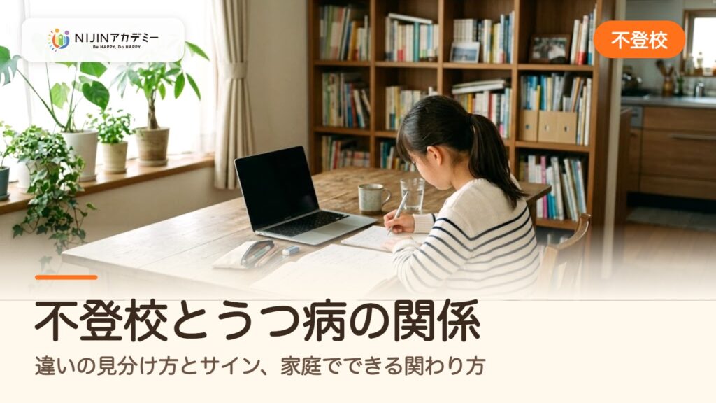 不登校とうつ病の関係｜違いの見分け方とサイン、家庭でできる関わり方