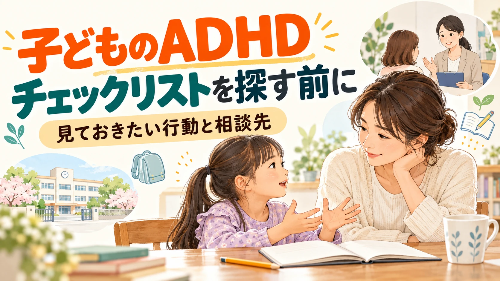 子どものADHD チェックリストを探す前に 見ておきたい行動と相談先