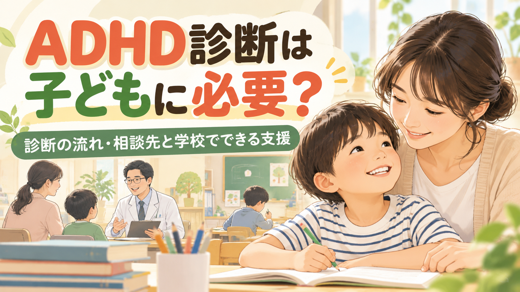 ADHD診断は子どもに必要？診断の流れ・相談先と学校でできる支援