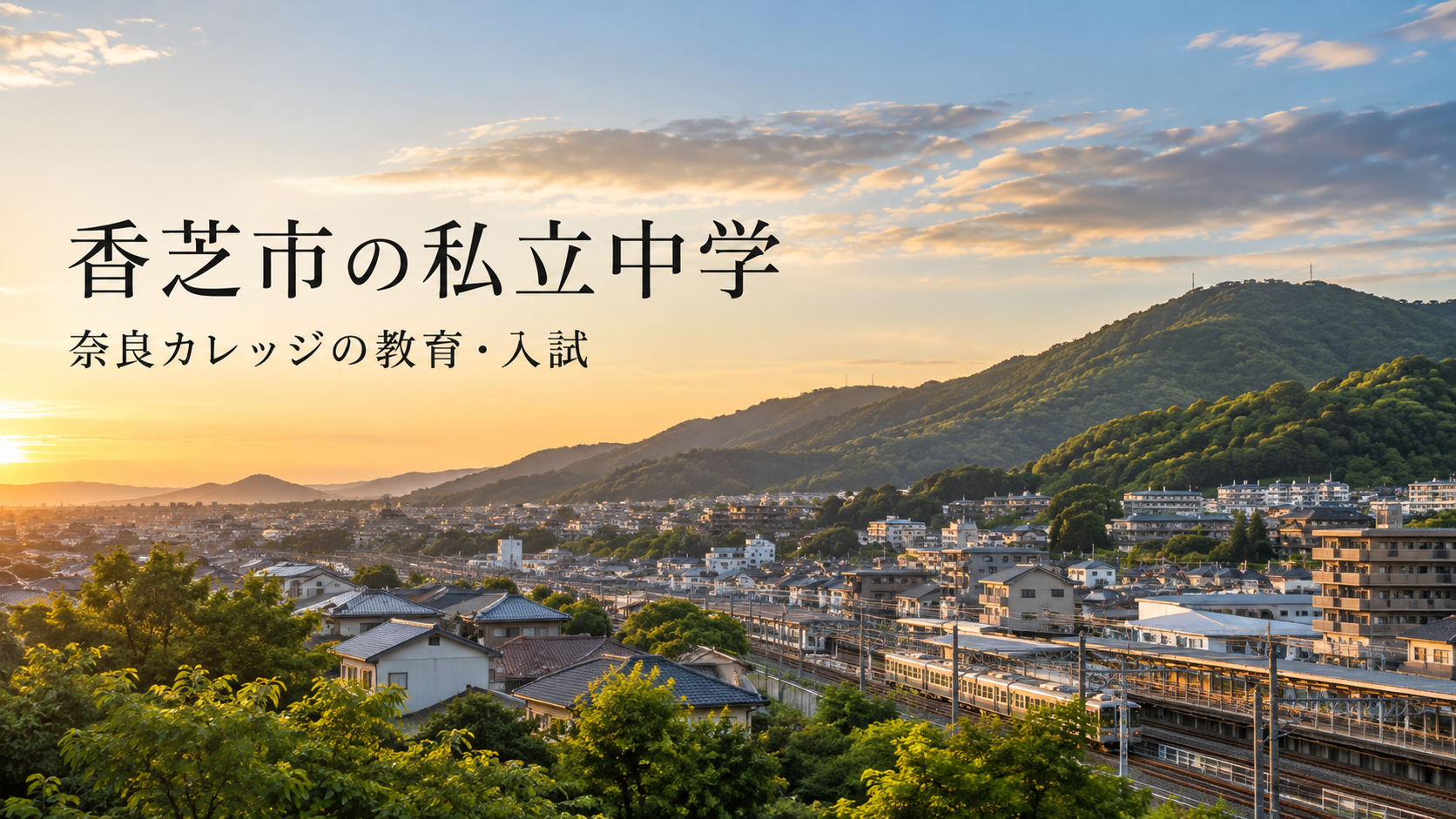 香芝市の私立中学と奈良カレッジを紹介する記事用イメージ