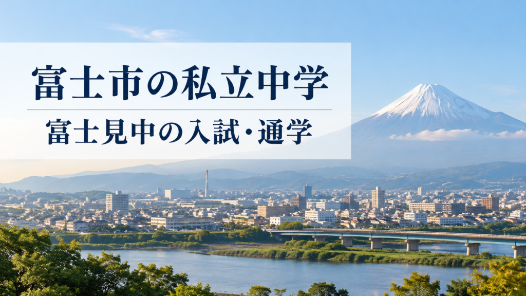 富士市の私立中学 富士見中学校の入試と通学を紹介する記事用サムネイル