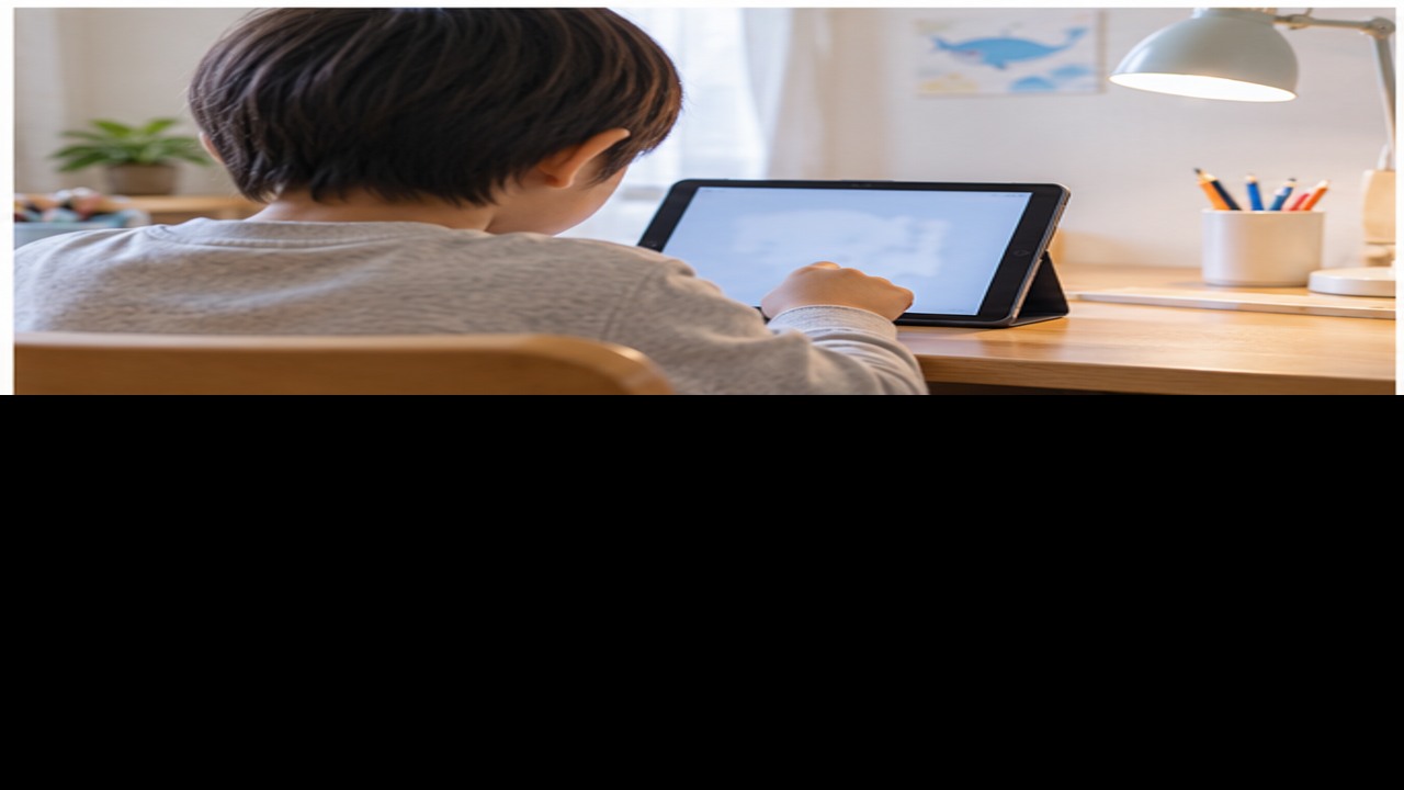ノートを使って学ぶ様子