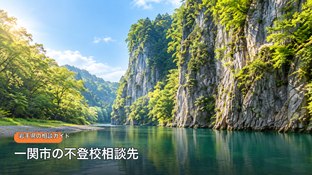 一関市 不登校相談先をテーマにした明るい生成風景写真