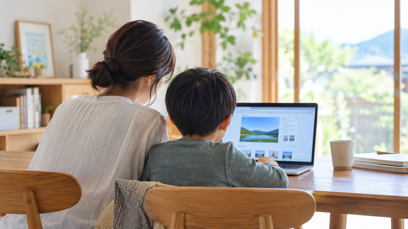 オンラインで学ぶ子どもたちのイメージ