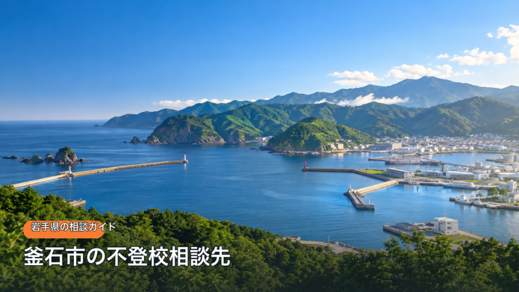 釜石市 不登校相談先をテーマにした明るい生成風景写真