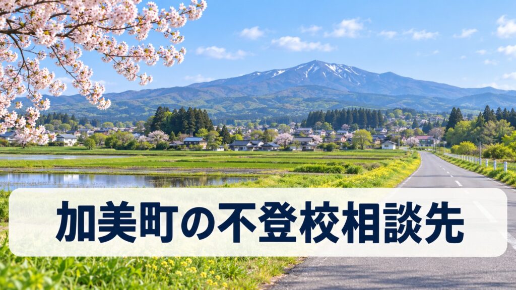 加美町の春の田園と船形山を背景にした専用サムネイル