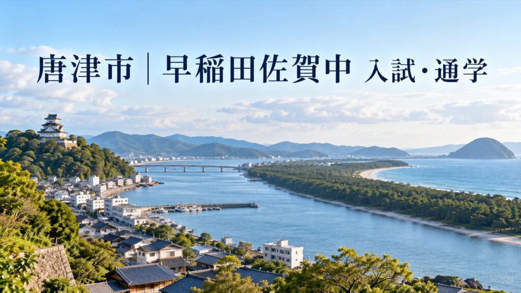 唐津市の私立中学 早稲田佐賀中学校の入試と通学を紹介する記事用サムネイル