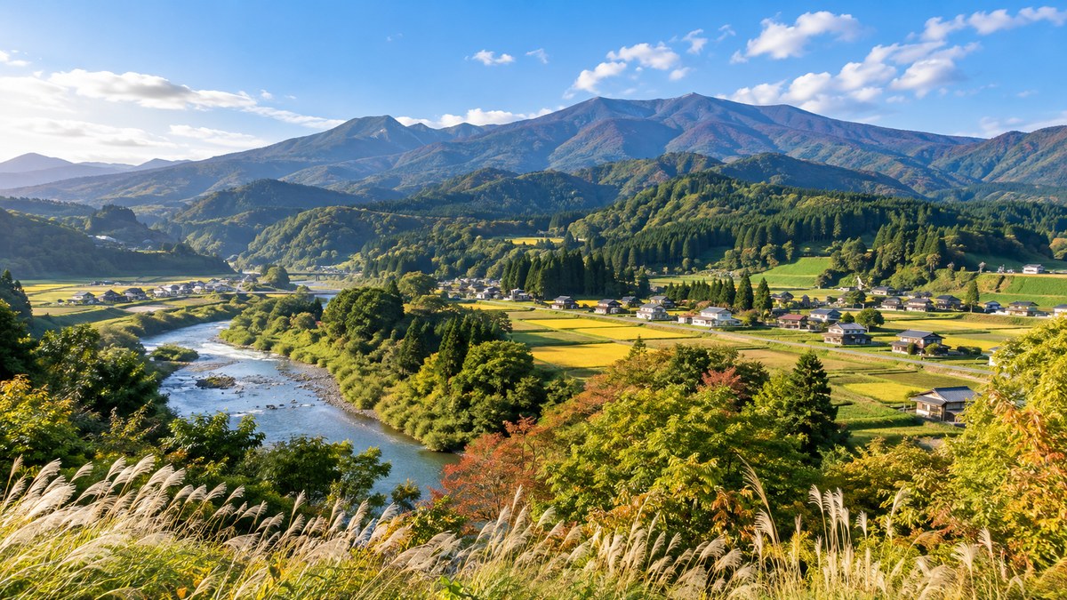 宮城県沿岸部の明るい風景