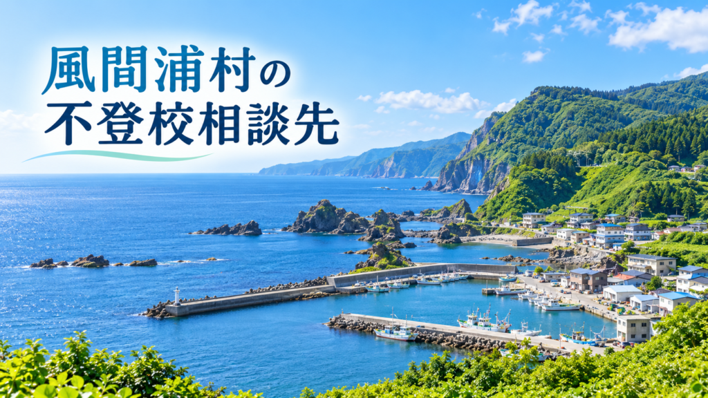風間浦村の海岸や自然風景を背景にした不登校相談先記事のサムネイル