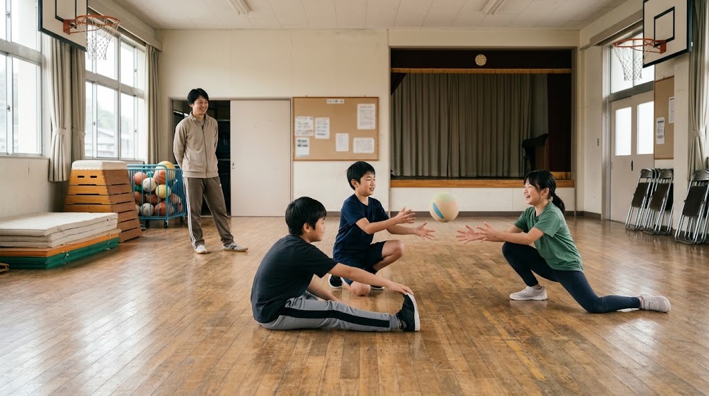 大垣から通えるフリースクールで、スタッフに見守られながら体を動かす子どもたち（イメージ）