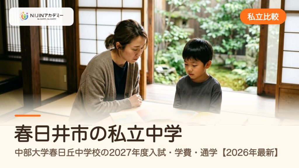 春日井市の私立中学｜中部大学春日丘中学校の2027年度入試・学費・通学【2026年最新】