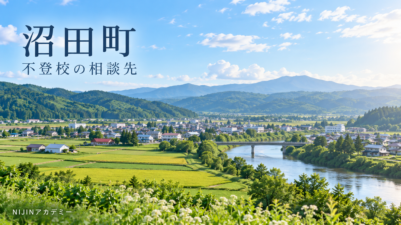 沼田町の明るい風景と不登校の相談先