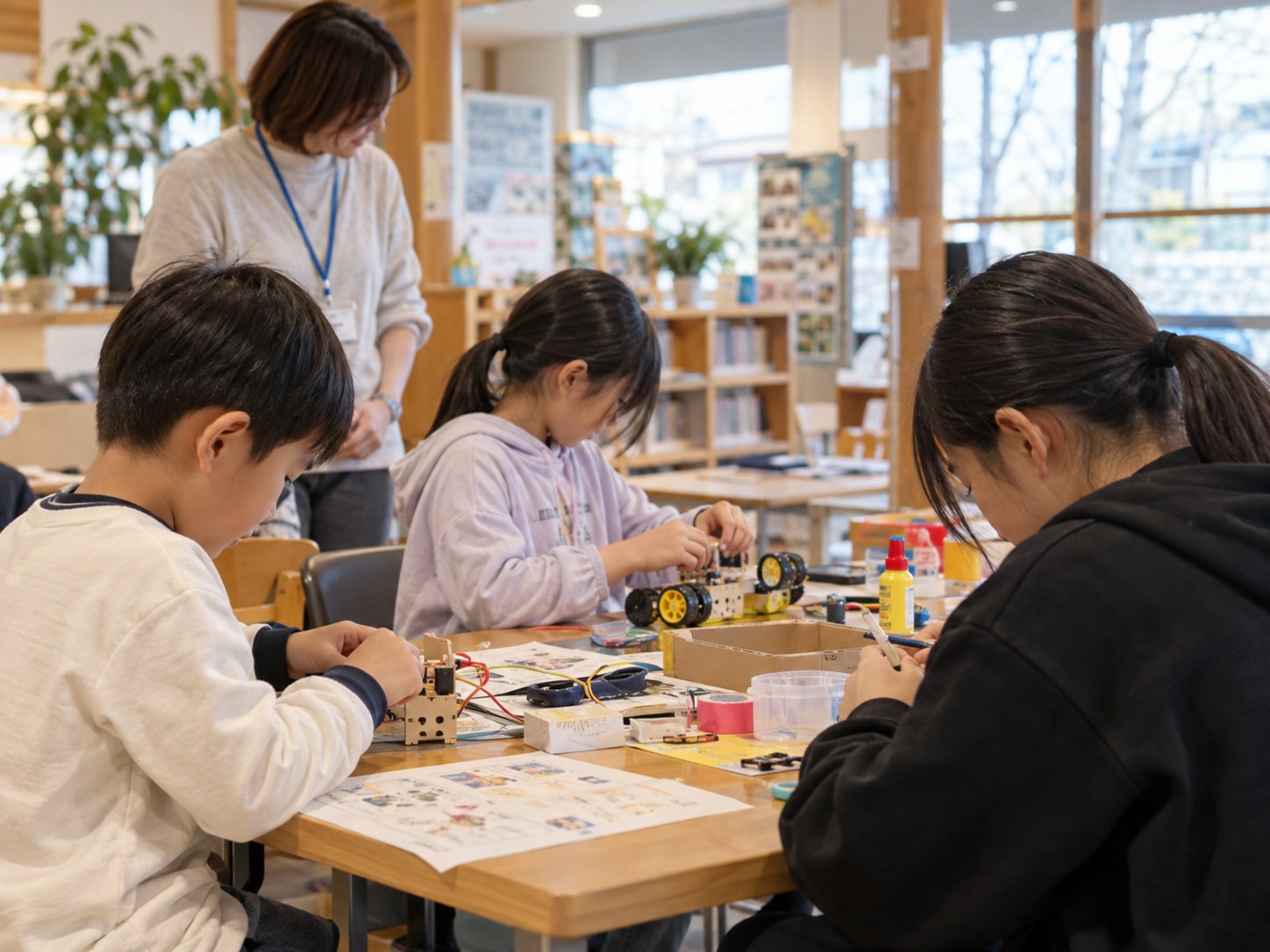 自分のペースで学ぶ子どもたち