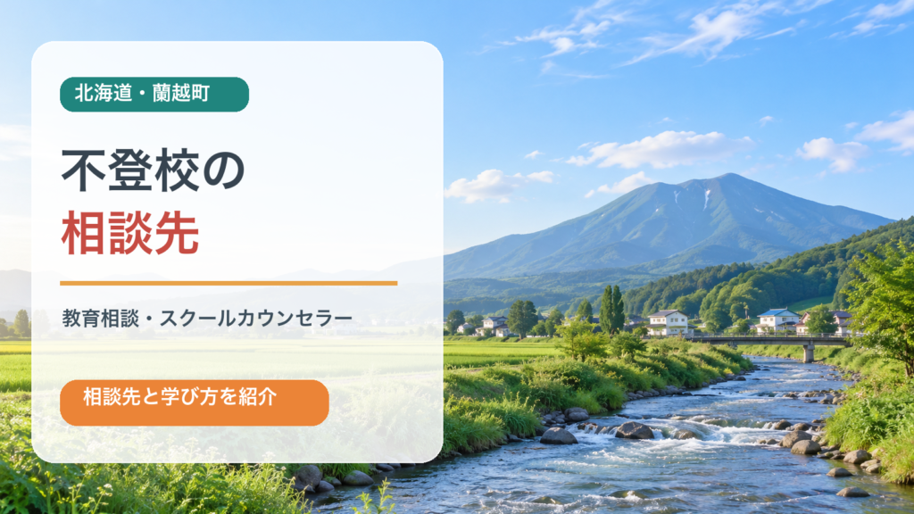 蘭越町の不登校相談先。教育相談とスクールカウンセラーを紹介