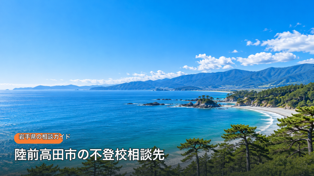 陸前高田市 不登校相談先をテーマにした明るい生成風景写真