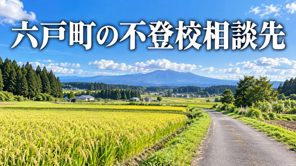 六戸町の風景を背景にした不登校相談先の記事サムネイル