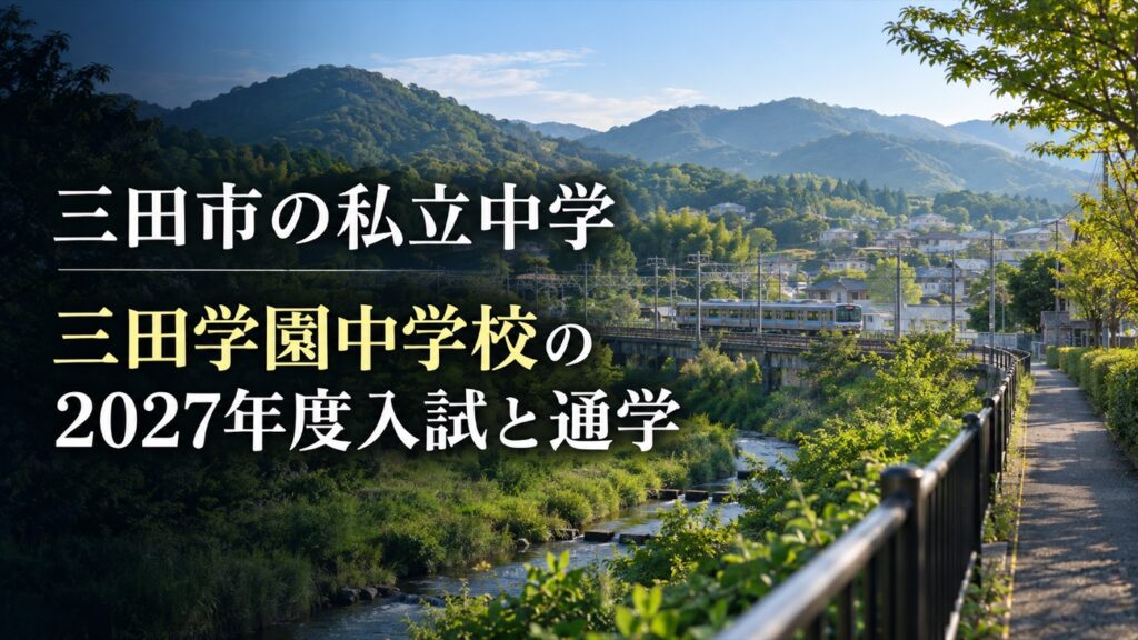 三田市の私立中学と三田学園中学校の2027年度入試・通学を紹介する記事用サムネイル