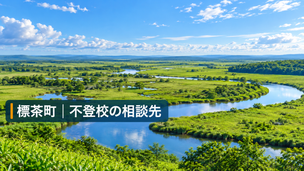 標茶町の湿原風景に標茶町 不登校の相談先と文字を入れたサムネイル