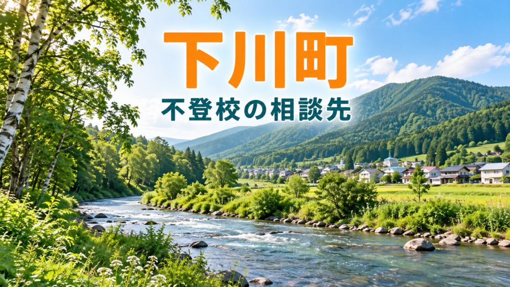 下川町の明るい風景と不登校の相談先