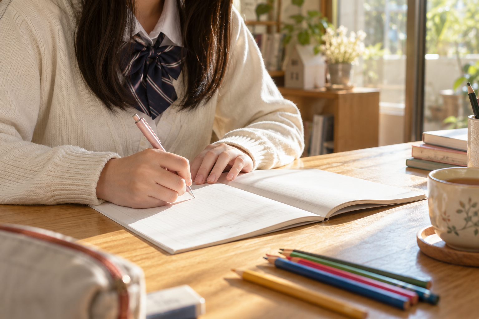 自宅で自分のペースで学ぶ様子のイメージ