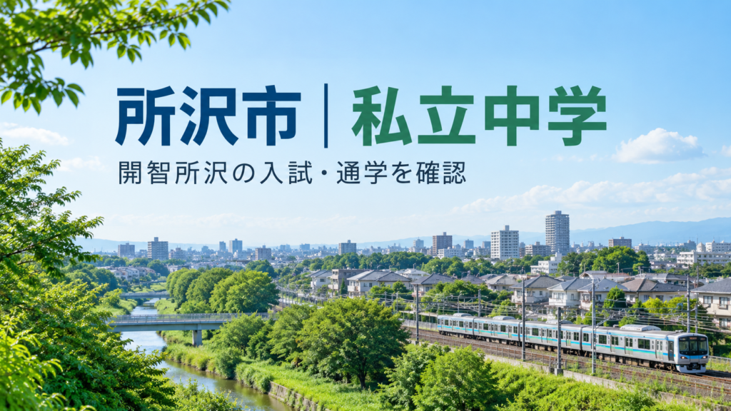 所沢市の私立中学を考える風景（記事用イメージ）