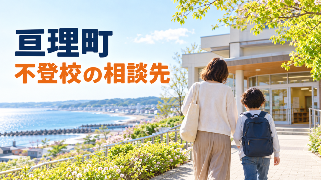 宮城県亘理町の海辺と親子、亘理町 不登校の相談先のタイトル