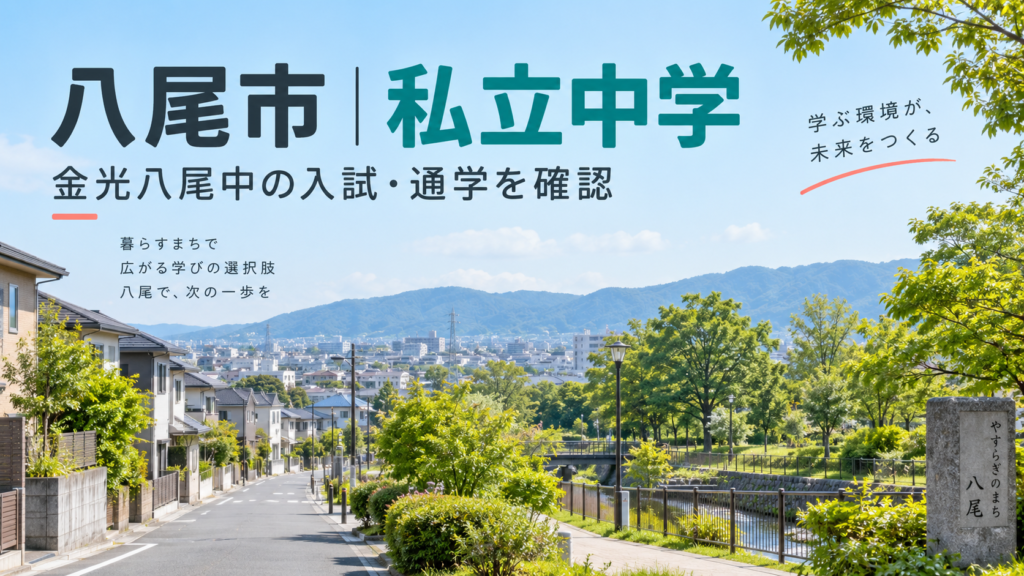 八尾市の私立中学を考える風景（記事用イメージ）